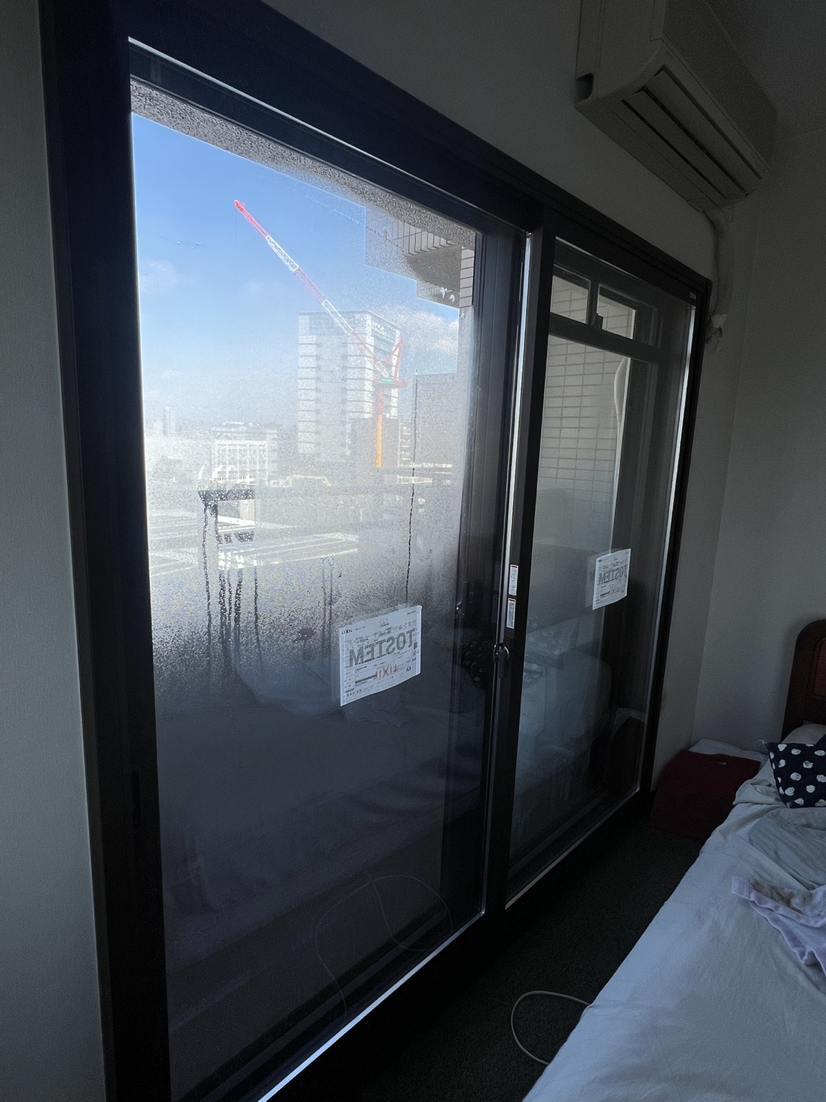 内窓を取り付けた掃き出し窓